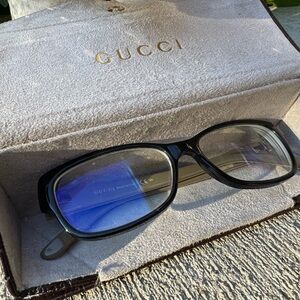 Gucci Black and Blue Glasses